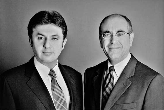 Photo of Attorneys Hanif S.P. Hirji & David M. Flader